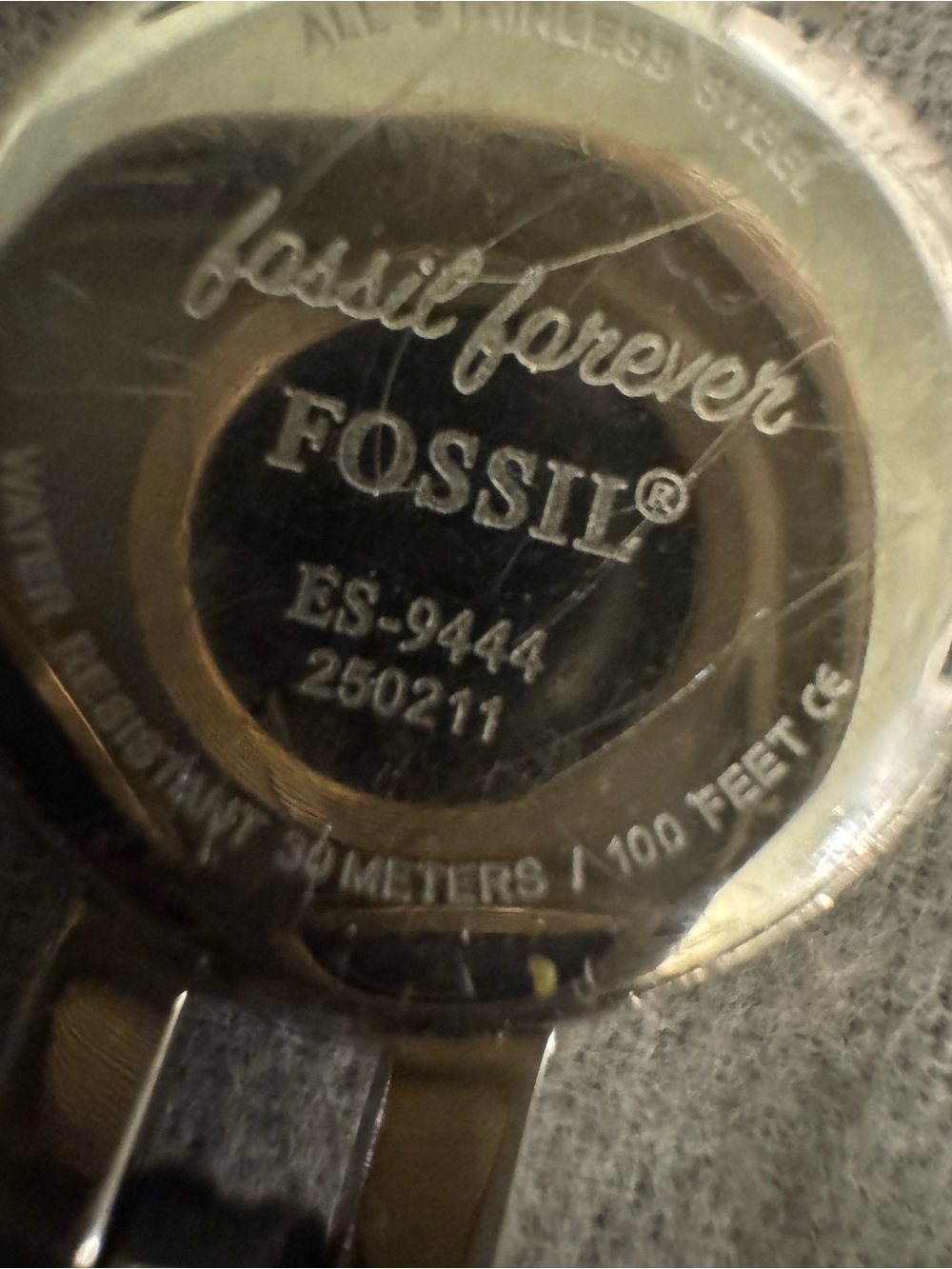 Fossil Silver-Tone Bracelet Watch with Blue Dial - Picture 14 of 16